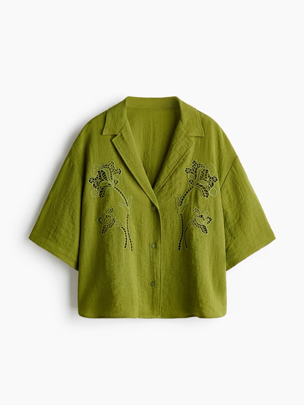 H&M Eyelet Embroidered Shirt